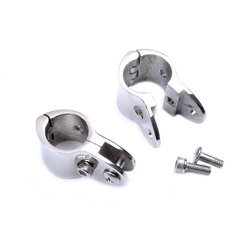 Mxeol Bimini Top Rail Mount 1 Inch Bimini Rail Clamp Stainless Steel Pair - Image 1